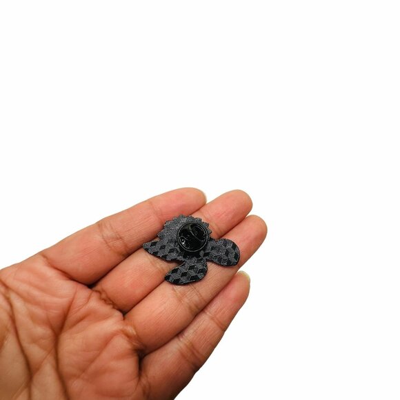 🤩Cute Turtle enamel pin with lotus flower Design - Green Turtle Metal Brooch🤩 - Picture 3 of 6